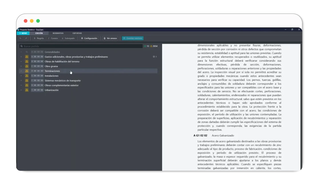 Desarrolla la documentación de cada partida en un mismo espacio de trabajo.